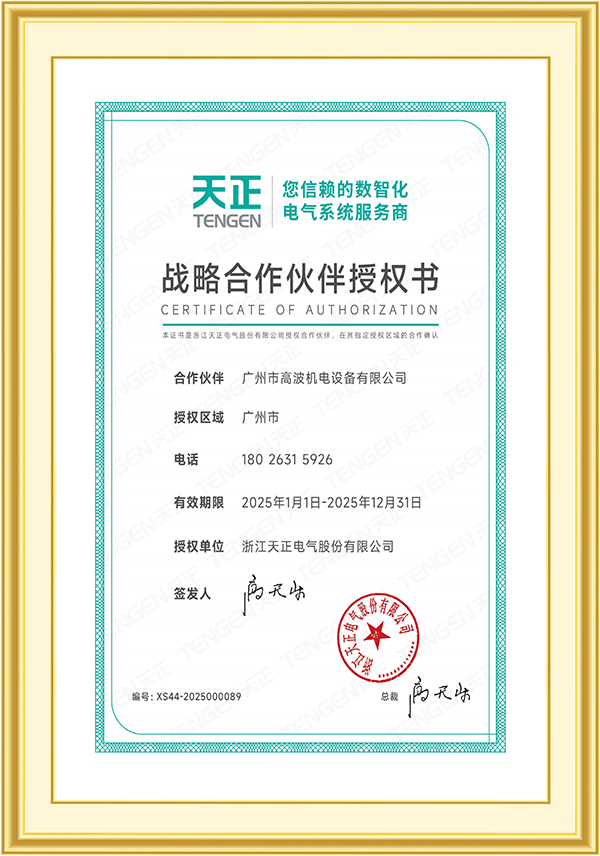 TENGEN Authorization Cerfiticate